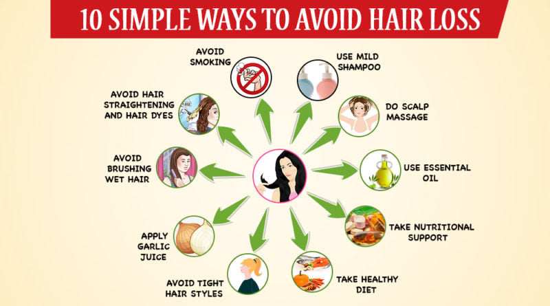 10 SIMPLE WAYS TO AVOID HAIR LOSS