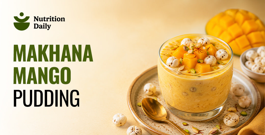 Makhana mango pudding