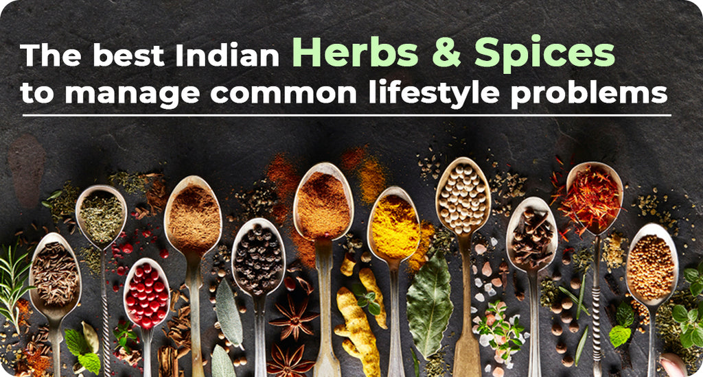 THE BEST INDIAN HERBS & SPICES TO MANAGE COMMON LIFESTYLE PROBLEMS